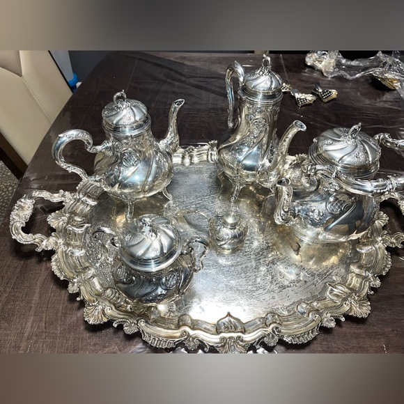 Kitchen | 6 Piece Sterling Silver Tea Set With Matching Tray | Poshmark